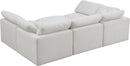 Plush Cream Velvet Standard Cloud Modular Sectional - Town Of Bargains Furniture - NY