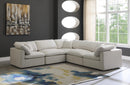 Plush Cream Velvet Standard Cloud Modular Sectional - Town Of Bargains Furniture - NY