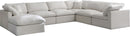 Plush Cream Velvet Standard Cloud Modular Sectional - Town Of Bargains Furniture - NY