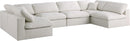 Plush Cream Velvet Standard Cloud Modular Sectional - Town Of Bargains Furniture - NY