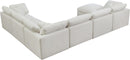 Plush Cream Velvet Standard Cloud Modular Sectional - Town Of Bargains Furniture - NY