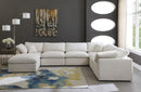 Plush Cream Velvet Standard Cloud Modular Sectional - Town Of Bargains Furniture - NY