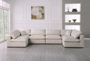 Plush Cream Velvet Standard Cloud Modular Sectional - Town Of Bargains Furniture - NY