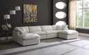 Plush Cream Velvet Standard Cloud Modular Sectional - Town Of Bargains Furniture - NY