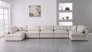 Serene Cream Linen Fabric Deluxe Cloud Modular Sectional - Town Of Bargains Furniture - NY