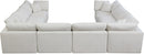 Plush Cream Velvet Standard Cloud Modular Sectional - Town Of Bargains Furniture - NY