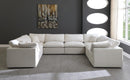 Plush Cream Velvet Standard Cloud Modular Sectional - Town Of Bargains Furniture - NY