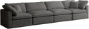 Plush Grey Velvet Standard Cloud Modular Sofa - Town Of Bargains Furniture - NY