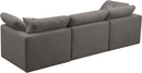 Plush Grey Velvet Standard Cloud Modular Sofa - Town Of Bargains Furniture - NY