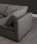 Plush Grey Velvet Standard Cloud Modular Sofa - Town Of Bargains Furniture - NY