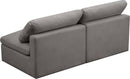 Plush Grey Velvet Standard Cloud Modular Sofa - Town Of Bargains Furniture - NY