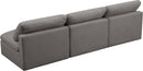 Plush Grey Velvet Standard Cloud Modular Sofa - Town Of Bargains Furniture - NY