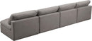 Plush Grey Velvet Standard Cloud Modular Sofa - Town Of Bargains Furniture - NY