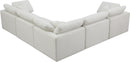 Plush Cream Velvet Standard Cloud Modular Sectional - Town Of Bargains Furniture - NY
