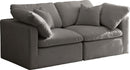 Plush Grey Velvet Standard Cloud Modular Sofa - Town Of Bargains Furniture - NY