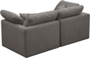 Plush Grey Velvet Standard Cloud Modular Sofa - Town Of Bargains Furniture - NY