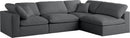 Plush Grey Velvet Standard Cloud Modular Sectional - Town Of Bargains Furniture - NY