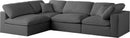Plush Grey Velvet Standard Cloud Modular Sectional - Town Of Bargains Furniture - NY