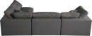 Plush Grey Velvet Standard Cloud Modular Sectional - Town Of Bargains Furniture - NY