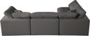 Plush Grey Velvet Standard Cloud Modular Sectional - Town Of Bargains Furniture - NY