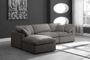 Plush Grey Velvet Standard Cloud Modular Sectional - Town Of Bargains Furniture - NY