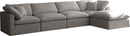 Plush Grey Velvet Standard Cloud Modular Sectional - Town Of Bargains Furniture - NY