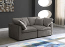 Plush Grey Velvet Standard Cloud Modular Sofa - Town Of Bargains Furniture - NY