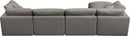 Plush Grey Velvet Standard Cloud Modular Sectional - Town Of Bargains Furniture - NY