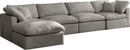 Plush Grey Velvet Standard Cloud Modular Sectional - Town Of Bargains Furniture - NY