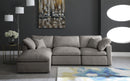 Plush Grey Velvet Standard Cloud Modular Sectional - Town Of Bargains Furniture - NY