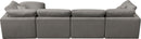 Plush Grey Velvet Standard Cloud Modular Sectional - Town Of Bargains Furniture - NY