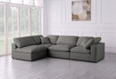 Plush Grey Velvet Standard Cloud Modular Sectional - Town Of Bargains Furniture - NY