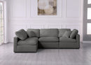 Plush Grey Velvet Standard Cloud Modular Sectional - Town Of Bargains Furniture - NY