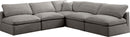 Plush Grey Velvet Standard Cloud Modular Sectional - Town Of Bargains Furniture - NY