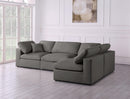 Plush Grey Velvet Standard Cloud Modular Sectional - Town Of Bargains Furniture - NY