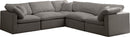 Plush Grey Velvet Standard Cloud Modular Sectional - Town Of Bargains Furniture - NY