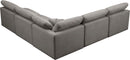 Plush Grey Velvet Standard Cloud Modular Sectional - Town Of Bargains Furniture - NY