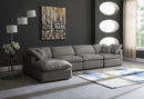 Plush Grey Velvet Standard Cloud Modular Sectional - Town Of Bargains Furniture - NY