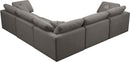 Plush Grey Velvet Standard Cloud Modular Sectional - Town Of Bargains Furniture - NY