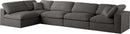 Plush Grey Velvet Standard Cloud Modular Sectional - Town Of Bargains Furniture - NY