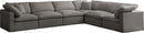 Plush Grey Velvet Standard Cloud Modular Sectional - Town Of Bargains Furniture - NY