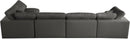 Plush Grey Velvet Standard Cloud Modular Sectional - Town Of Bargains Furniture - NY