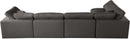 Plush Grey Velvet Standard Cloud Modular Sectional - Town Of Bargains Furniture - NY