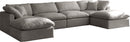 Plush Grey Velvet Standard Cloud Modular Sectional - Town Of Bargains Furniture - NY