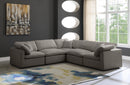 Plush Grey Velvet Standard Cloud Modular Sectional - Town Of Bargains Furniture - NY