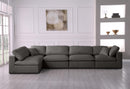 Plush Grey Velvet Standard Cloud Modular Sectional - Town Of Bargains Furniture - NY
