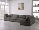 Plush Grey Velvet Standard Cloud Modular Sectional - Town Of Bargains Furniture - NY