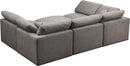 Plush Grey Velvet Standard Cloud Modular Sectional - Town Of Bargains Furniture - NY