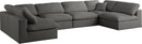 Plush Grey Velvet Standard Cloud Modular Sectional - Town Of Bargains Furniture - NY