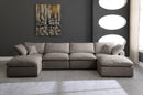 Plush Grey Velvet Standard Cloud Modular Sectional - Town Of Bargains Furniture - NY